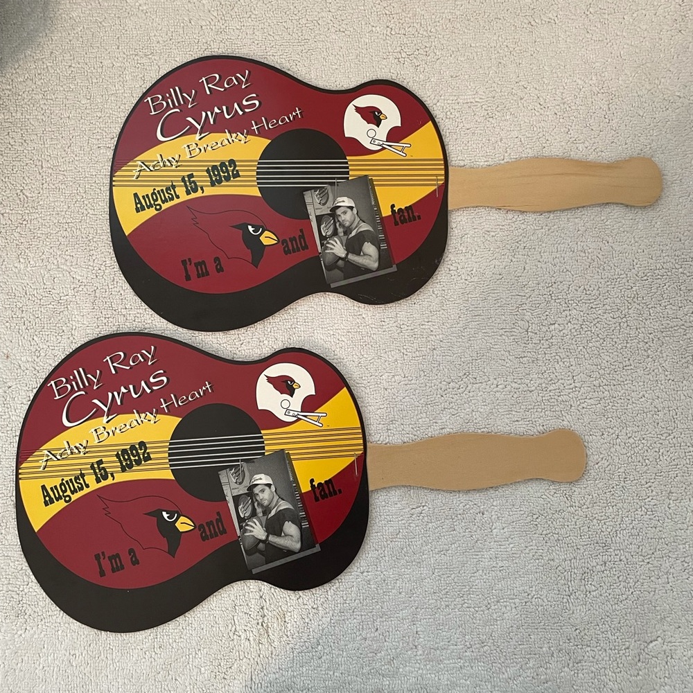RARE VINTAGE BILLY RAY CYRUS PADDLE FANS 1993